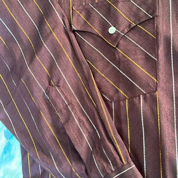 Ely Cattleman Western Snap Shirt Metallic - 16-33 - Picture 7 of 11